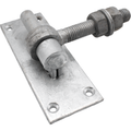 *DISCON* Hook On Rectangle Plate - 160x50mm 16mm Pin + Adjustable Gate Eye 16x100mm - Galvanised - tradefit