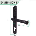Black Iron UPVC Door Handle 92mm Centres - Antique Black - tradefit - 3