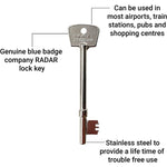 Phlexicare RADAR Key - Facilities Grip - Zinc Plated - tradefit - 2