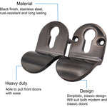 Designer Euro Cylinder Pull Back to Back Fix - SUS316 - 83x50x5mm - Black Nickel - tradefit - 2