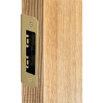 Mortice Bathroom Lock Radius Faceplate - 64mm Case / 44mm Backset - PVD Brass - tradefit - 5