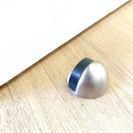 Oval Floor Mounted Door Stop - Concealed Fixing - 45mm - Satin Stainless - tradefit - 3