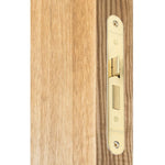 Mortice Bathroom Lock Radius Faceplate - 64mm Case / 44mm Backset - PVD Brass - tradefit - 4