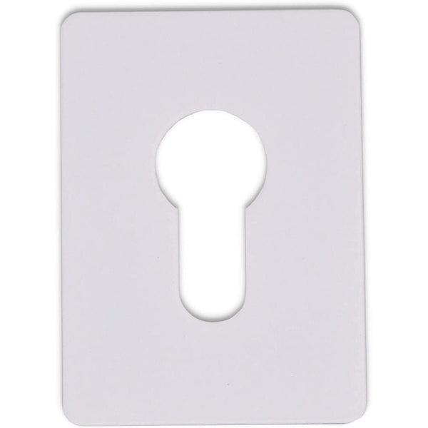 Repair Escutcheon Large Self Adhesive - SUS304 - Euro - 65x47x1.2mm - White - tradefit - Featured Image
