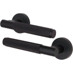 Knurled Lever on Rose Handles - 150mm - Matt Black - tradefit - 1