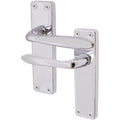 Sassari Polished Chrome Lever Door Handles - Latch