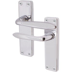 Sassari Polished Chrome Lever Door Handles - Latch - tradefit - 1