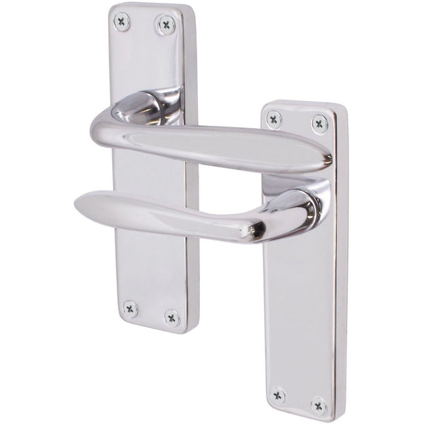Sassari Polished Chrome Lever Door Handles - Latch - tradefit - Featured Image