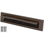 Letterbox Draught Excluder for Front Doors with Brush Seal - 340mm - Brown - tradefit - 1