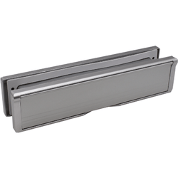 Letterplate Draught Proof - 250mm - Silver Frame SAA Flap - tradefit
