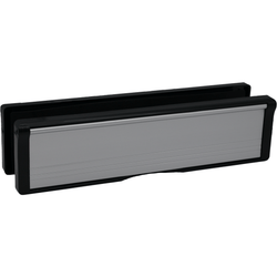 Letterplate Draught Proof 300mm Black Frame SAA Flap - tradefit