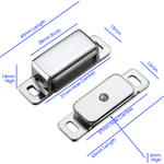 Magnetic Catch Metal 6kg Pull STRONG - 3 Finishes - 2 Pack Sizes - tradefit - 2