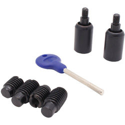 Locking Security Sash Window Stop Set - Pack of 2 with Key - Matt Black - tradefit