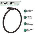 Single Towel Ring - Matt Black - tradefit - 3