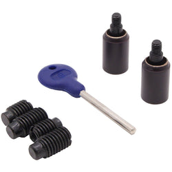 Locking Security Sash Window Stop Set - Pack of 2 with Key - Matt Bronze - tradefit