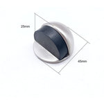 Oval Floor Mounted Door Stop - Concealed Fixing - 45mm - Satin Stainless - tradefit - 2