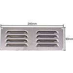 Louvre Air Vent - 242 x 89mm - Stainless Steel - tradefit - 3