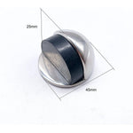 Oval Floor Mounted Door Stop - Concealed Fixing - 45mm Diameter - Polished Stainless - tradefit - 2