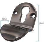 Designer Euro Cylinder Pull Face Fixed - SUS316 - 83x50x5mm - Black Nickel - tradefit - 3