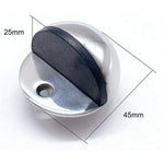 Oval Floor Mounted Door Stop - 47mm - Polished Stainless Steel - tradefit - 2