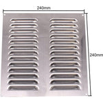 Louvre Air Vent - 242 x 242mm - Stainless Steel - tradefit - 3
