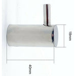 Cubicle Hook - 40mm Projection 19mm Bar - Satin Stainless - tradefit - 2
