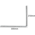 12X10 FLUTED ANGLE BRACKETS Galvanised 305x250mm - tradefit