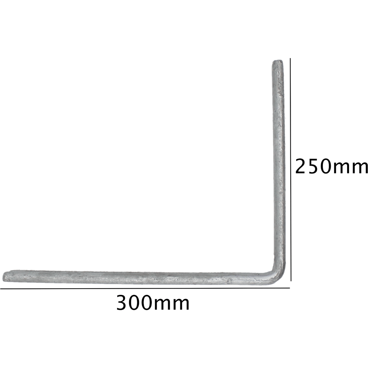 12X10 FLUTED ANGLE BRACKETS Galvanised 305x250mm - tradefit