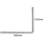 12X10 FLUTED ANGLE BRACKETS Galvanised 305x250mm - tradefit - 2
