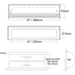 Elite Letterplate Draught Proof 300mm SAA Frame SAA Flap - tradefit - 2