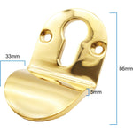 Designer Euro Cylinder Pull Face Fixed - SUS316 - 83x50x5mm - PVD Brass - tradefit - 3