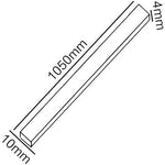 Intumescent Seal Strip - Fire Only - 10x4x1050mm - White - Pack of 5 / Single Door Pack - tradefit - 2