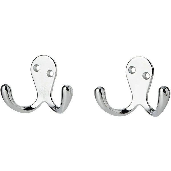 Double Robe Hook Twin Robe Hook Chromed, Set of 2 Piece - tradefit - Featured Image