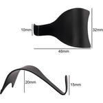 Black Picture Rail Hook Moulding Dado - Matt Black - Pack of 10 - tradefit - 3