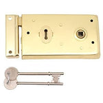Narrow Rim Sashlock - 150mm - Brass Plated - tradefit - 1