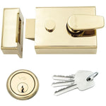 Nightlatch & Cylinder Non - Deadlocking - 60mm Backset 92x70x27mm Case - Electro Brass / Brass Cylinder - tradefit - 1