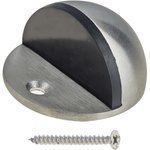 Oval Floor Mounted Door Stop - Screw Fixing - Satin Nickel - tradefit - 1
