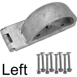 Heavy Hasp Staple With Padlock Protection - Galvanised - Left Hand - tradefit
