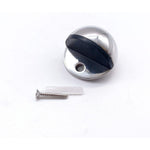 Oval Floor Mounted Door Stop - 47mm - Polished Stainless Steel - tradefit - 3
