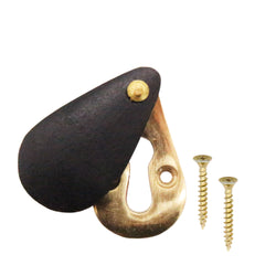 Peardrop Wooden Keyhole Cover Escutcheon Black Ebony SOLD AS SINGLE - tradefit