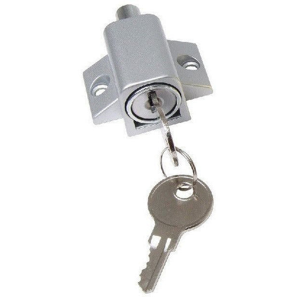 Patio Door Lock - 34x45mm - Silver - tradefit - Featured Image