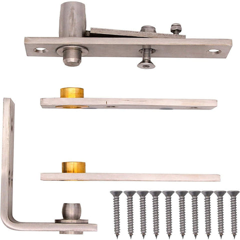 Pivot Hinge Set Double Action Swing Door - 130 x 25mm - Satin Stainless Steel - tradefit