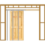 Pocket Door Kit for Single Doors - 1200 x 2440mm Max Door Size - 120mm Finished Wall Thickness - tradefit - 1