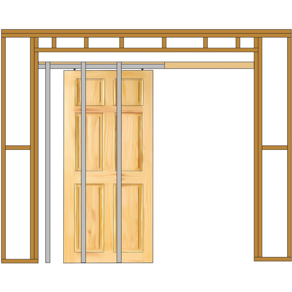 Pocket Door Kit for Single Doors with Soft Close - 915 x 2032mm Max Door Size - 120mm Finished Wall Thickness - tradefit - Featured Image