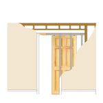 Pocket Door Kit for Single Doors with Soft Close - 1200 x 2400mm Max Door Size - 120mm Finished Wall Thickness - tradefit - 4