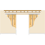 Pocket Door Kit for Double Doors with Soft Close - 1200 x 2400mm Max Door Size - 120mm Finished Wall Thickness - tradefit - 4