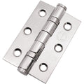 Polished Stainless Fire Door Hinges - 3 Inch/76mm - Grade 7 Steel Ball Bearing - Pack 2