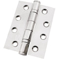 Polished Stainless Fire Door Hinges - 4 Inch/102mm - Grade 13 Steel Ball Bearing - Pack 2