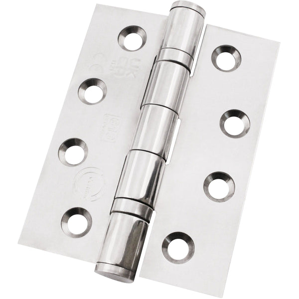 Polished Stainless Fire Door Hinges - 4 Inch/102mm - Grade 13 Steel Ball Bearing - Pack 2 - tradefit - Featured Image