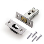 3 inch/76mm Tubular Bathroom Deadbolt - 57mm Backset - Polished Chrome - tradefit - 2